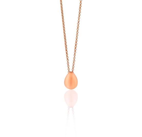 Rose gold designer pear drop solid pendant necklace on chain, Melbourne Australia, mother's day gift ideas, gifting guide, jewellery online