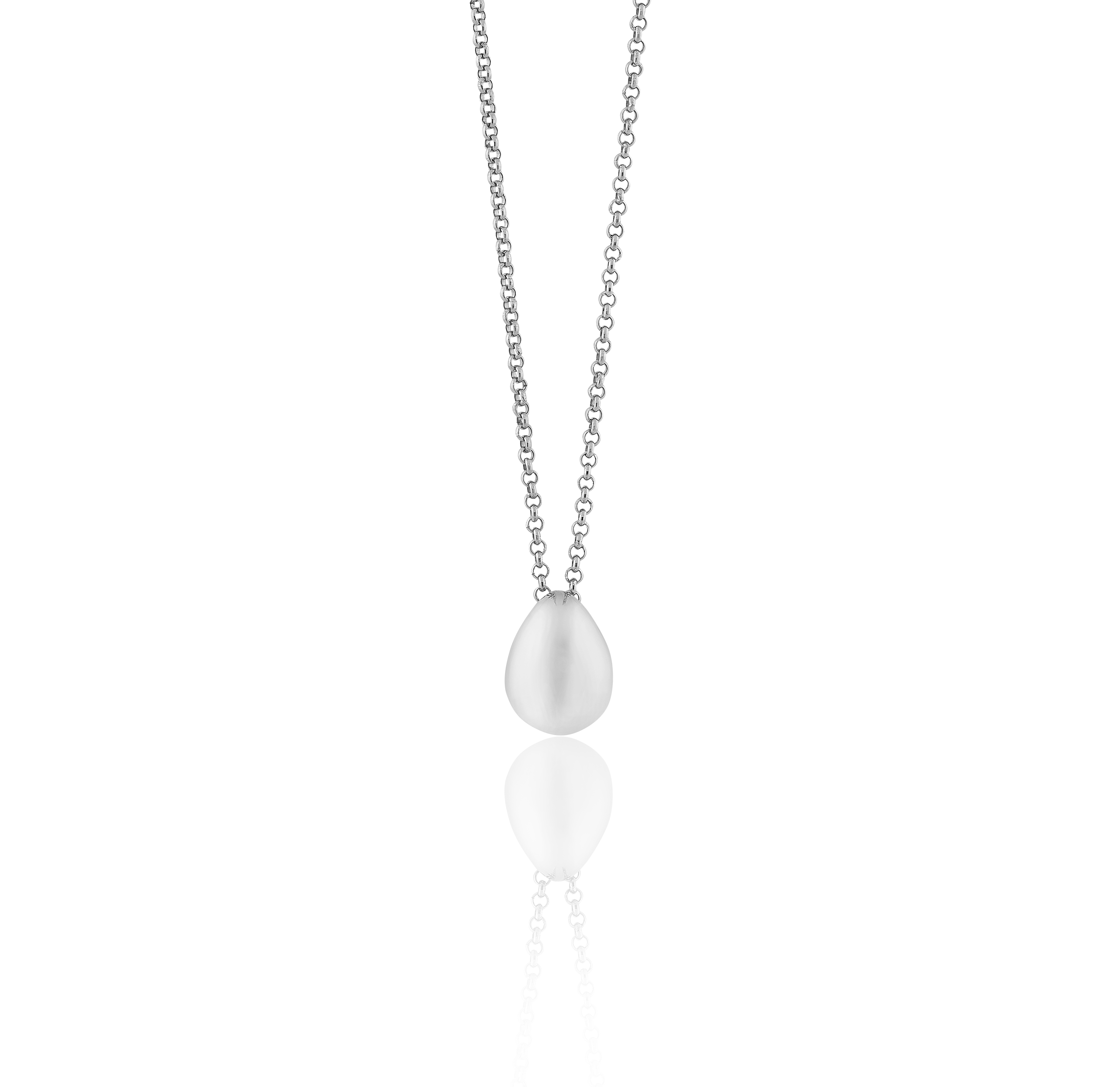 Sterling silver peardrop pendant, everyday jewellery, Melbourne Australia