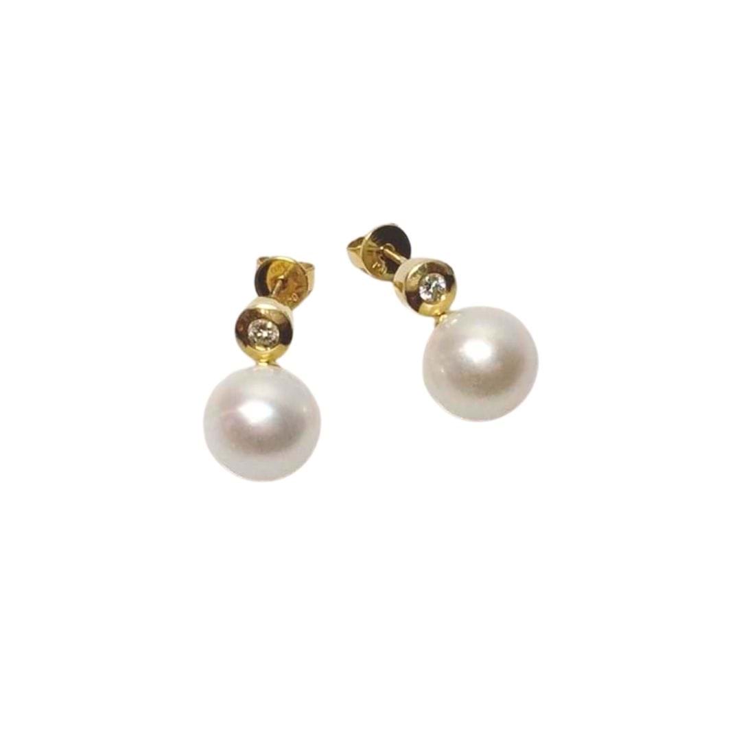 Pearl and diamond earrings, jewellery, Melbourne Australia