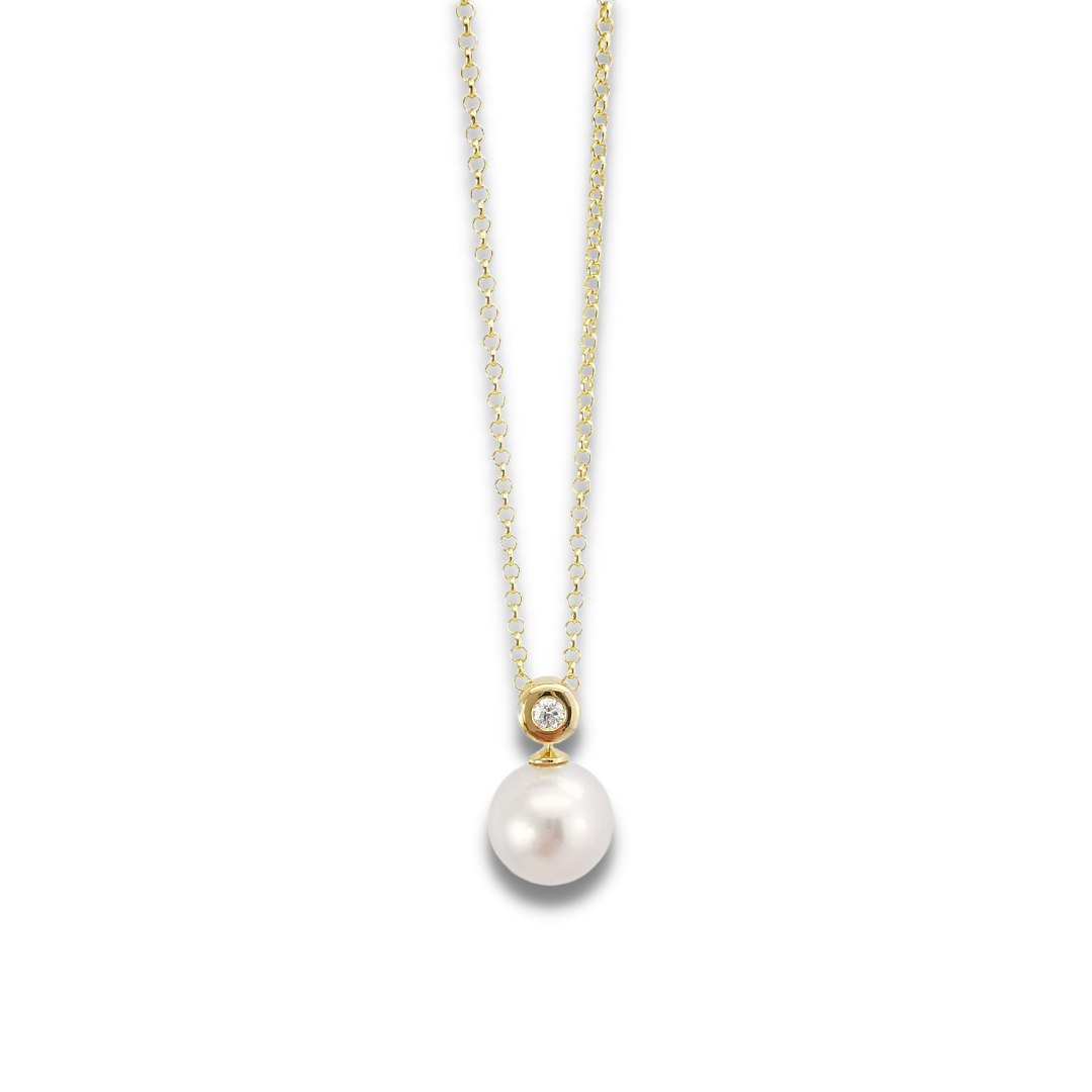 Pearl and diamond pendant, Melbourne Australia