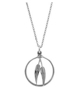 Gumleaf Frame Pendant - Sterling Silver