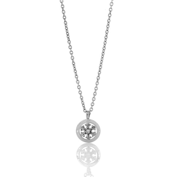 Snowflake diamond pendant in white gold, jewellery, Melbourne Australia