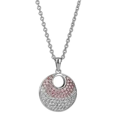White gold Argyle Pink Diamond Pavé Pendant, Melbourne Australia