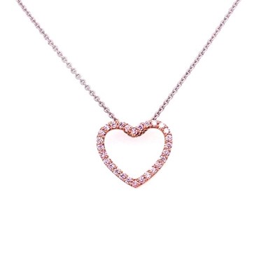 Argyle pink diamond rose gold pendant on white gold adjustable chain, Melbourne Australia