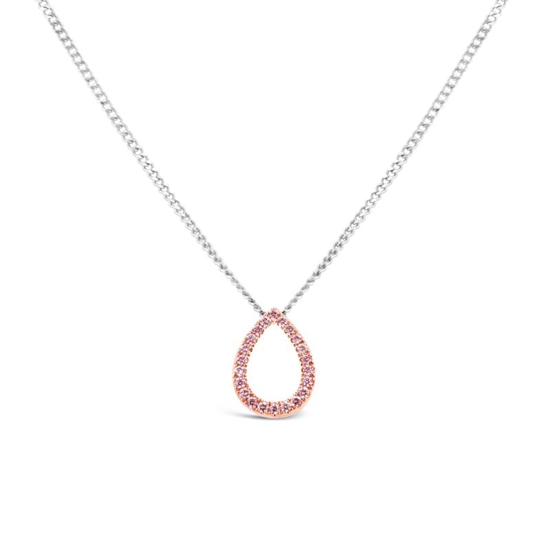 Peardrop pendant design, necklace, Argyle pink diamond jewellery, jewellery shop online, Melbourne jeweller, Eltham, Australia