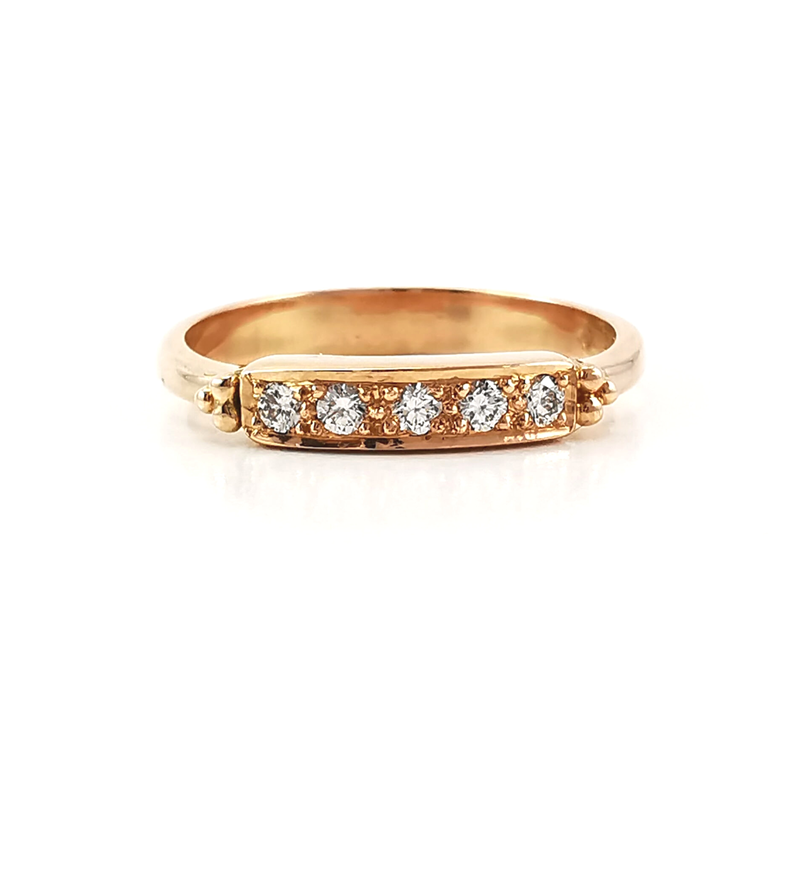 Rectangle granulation diamond bands in white gold and yellow gold, Melbourne Australia, Eltham jeweller, wedding bands, rings, diamond rings, eternity rings, rose gold