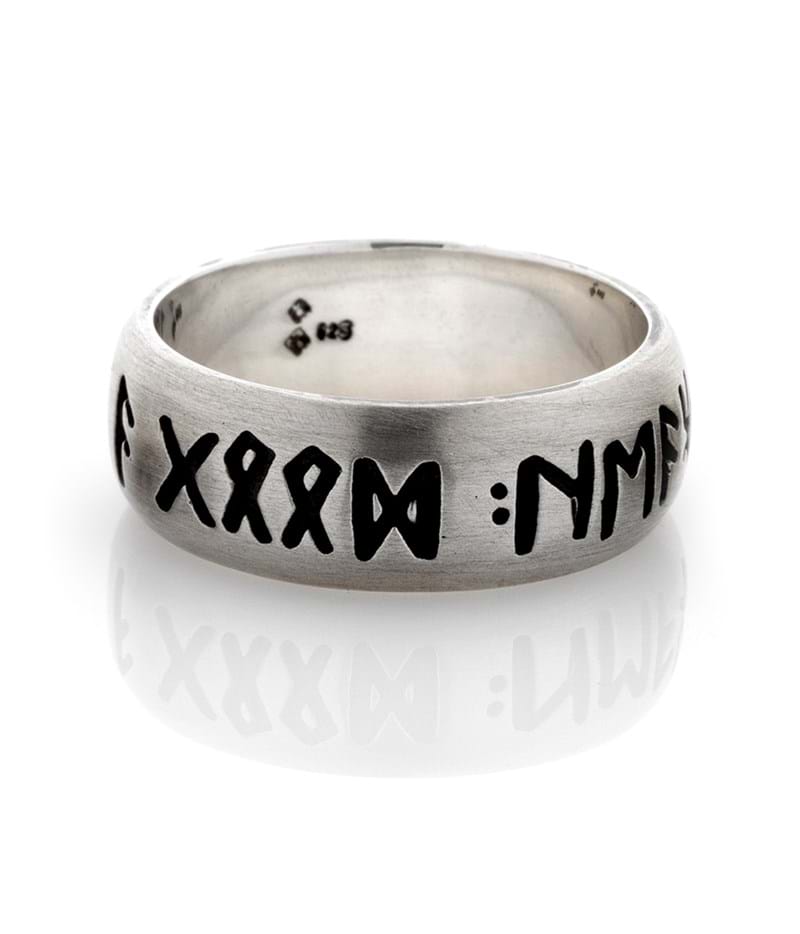 Saxon Runic inscribed ring, handcrafted, historical jewellery, Melbourne, Australia