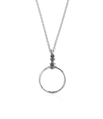 Handcrafted loop circle pendant, sterling silver jewellery, buy jewellery online, Eltham jeweller, Melbourne, Australia