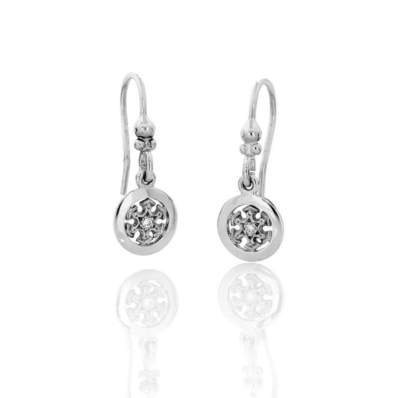 Snowflake diamond earrings, white gold, jewellery, wedding accessories, Melbourne, Australia