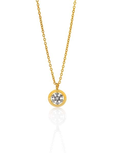 Snowflake diamond pendant in yellow gold, jewellery, Melbourne Australia