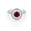 Red spinel gemstone ring with diamond halo in white gold, diamond shoulder, engagement ring, dress ring, handcrafted, Melbourne Australia