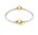 Yellow gold and sterling silver two-tone handcrafted bangle, jewellery, Melbourne Australia