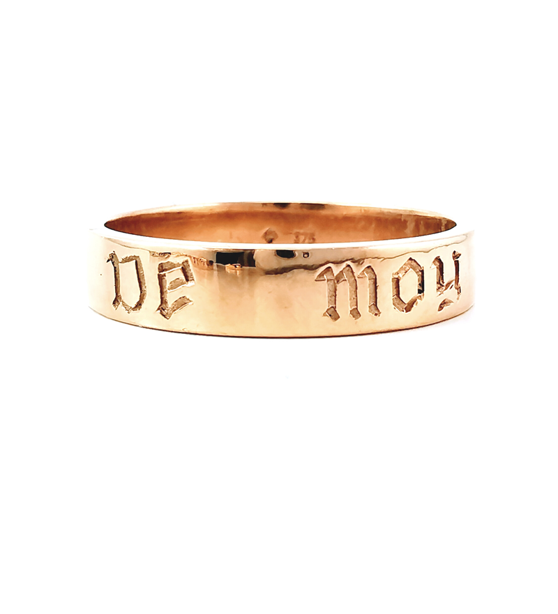 Rose gold friendship ring, promise ring, rings for boyfriends, rings for boys, historical posy ring, inscription, ancient love messages, think of me rings, jewellery, handcrafted, Eltham jeweller, Melbourne, jewellery store online, shop online