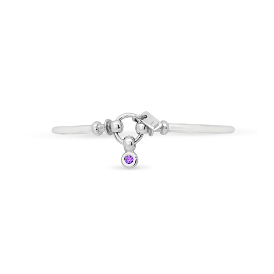 Bangle with gemstone charm, christmas gifts for women