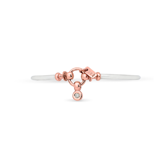 Bangle with diamond charm, christmas gifts for women
