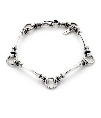 Handcrafted bracelet with loops and links, solid sterling silver jewellery, everyday jewellery, online jewellery store, Eltham jeweller, Melbourne, Australia