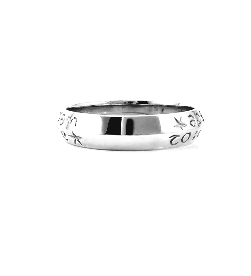 Sterling silver friendship ring, promise ring, rings for boyfriends, rings for boys, historical posy ring, inscription, ancient love messages, think of me rings, jewellery, handcrafted, Eltham jeweller, Melbourne, jewellery store online, shop online