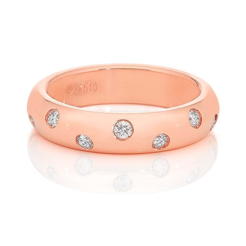 Stackable diamond bands, gypsy set diamond rings, stacking rings, jewellery store online, buy rings online, jewellery website, Eltham jewellery, wedding rings, Melbourne, Australia, rose gold
