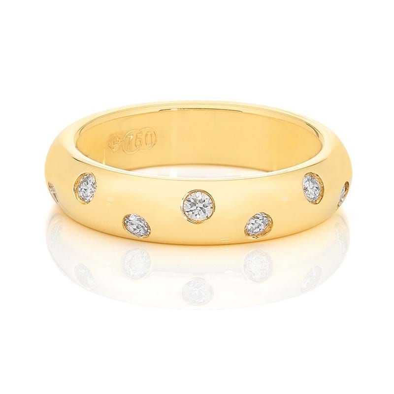 Stackable diamond bands, gypsy set diamond rings, stacking rings, jewellery store online, buy rings online, jewellery website, Eltham jewellery, wedding rings, Melbourne, Australia, yellow gold
