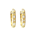 Huggie hoop diamond earrings, baguette and round bezel set, yellow gold jeweller, shop online, jewellery website, Eltham jeweller, Melbourne jeweller, Australia
